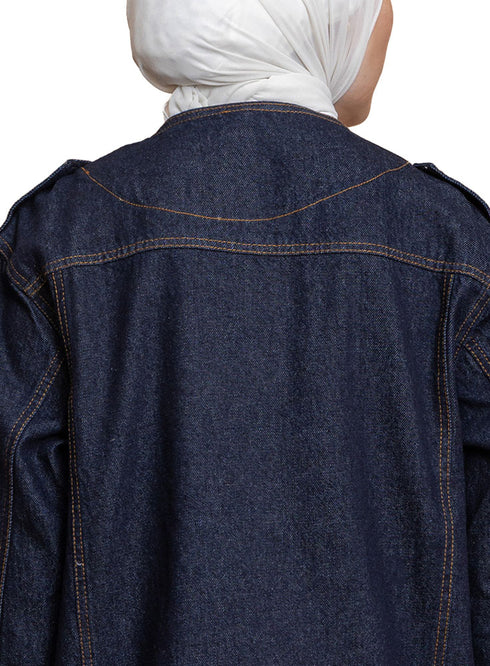 Blue Round Jacket Jeans